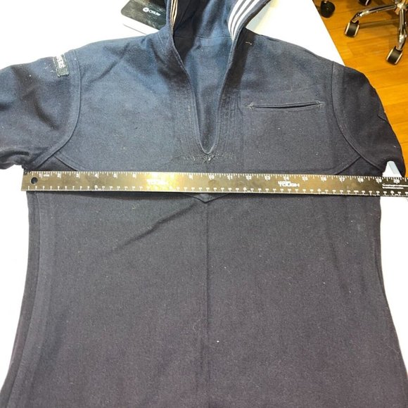 1964 VIETNAM ERA sz38/REG US NAVY SAILOR BLACK JUMPER CRACKER JACK w/CAP JG 01 - Picture 6 of 12